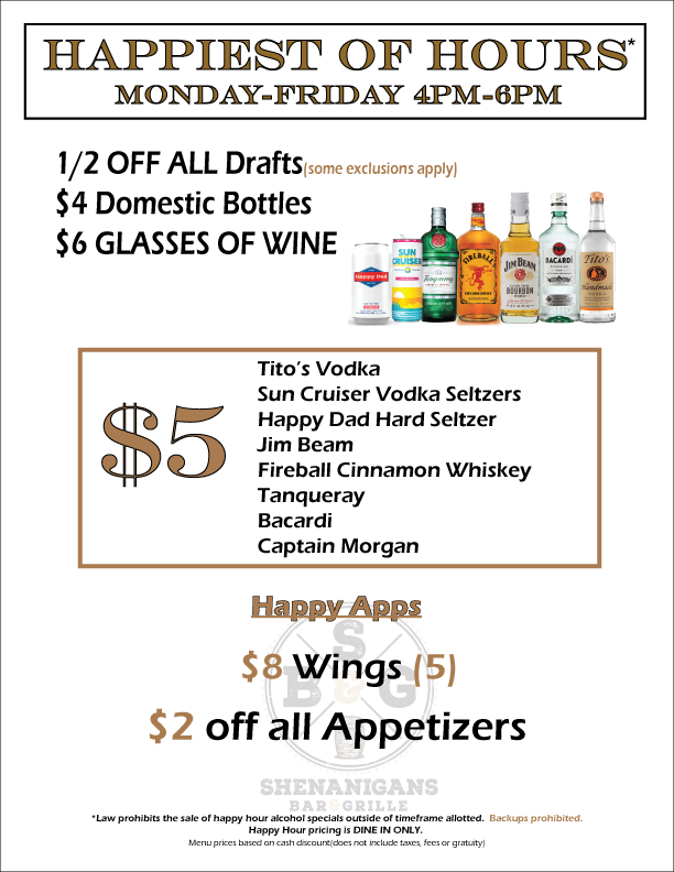Happy Hour List